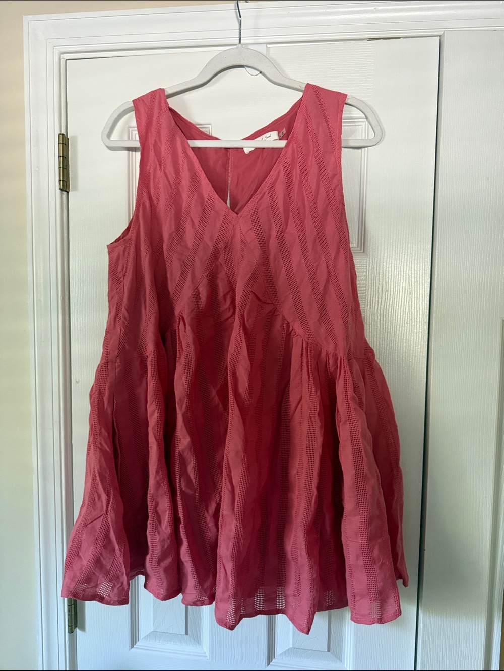 Mustard Seed Coral Pink Sleeveless V-Neck romper